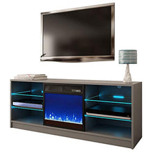 Load image into Gallery viewer, Meble Furniture Manhattan Electric Fireplace Modern 58&quot; TV Stand
