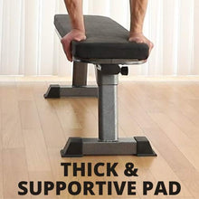 Load image into Gallery viewer, Finer Form Gym Quality Foldable Flat Bench for Multi-Purpose Weight Training and Ab Exercises

