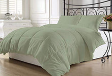 Load image into Gallery viewer, Love2Sleep Down Alternative Quilted Comforter - 400 GSM Fiber Fill All-Season Comforter - 100% Egyptian Cotton 800 Thread Counts 1 Piece Comforter King/Cal-King Size (94"x104") Sage Solid

