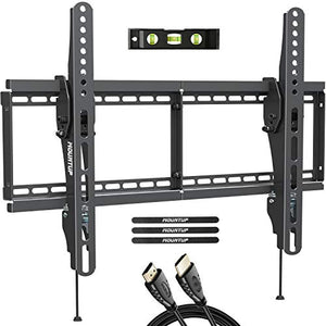 MOUNTUP Tilting TV Wall Mount Bracket for Most 37-70 Inches TVs, TV Mount with 10 Degrees Smooth Tilt, Low Profile TV Wall Mount, Easy Install on 16", 18", 24" Studs Loading Capacity 110 lbs MU0008