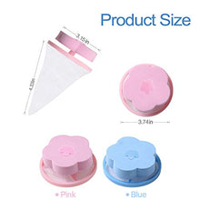 Load image into Gallery viewer, LAO XUE Household Reusable Plum Washing Machine Floating Lint Mesh Filter Bag,4 Pcs Portable Washing Machine Hair Filter Net Pouch(2Blue &amp; 2Pink)
