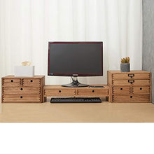 Load image into Gallery viewer, Kirigen Drak Brown Wood Desktop Storage Cabinet/Workspace Document Office necessity Organizer with 4 Drawers/Home,office Letter Mail Sorter with 3 levels/Hold Makeup Box (BR, 3-layer &amp;4 drawers)
