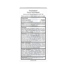 Load image into Gallery viewer, Neutrogena Rapid Tone Repair Face Moisturizer with Retinol SA, Vitamin C, Hyaluronic Acid and SPF 30 Sunscreen, Tone-Evening &amp; Brightening Retinol Facial Moisturizer Cream, 1 fl. oz
