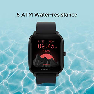 Amazfit Bip U Pro Smart Watch with Alexa Built-In for Men Women, GPS Fitness Tracker with 60+ Sport Modes, Blood Oxygen Heart Rate Sleep Monitor, 5 ATM Waterproof, for iPhone Android Phone (Black)