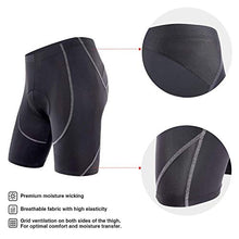 Load image into Gallery viewer, Sportneer Men's Cycling Shorts Biking Bike Bicycle Pants Half Pants 4D Coolmax Padded, Comfort, Breathable &amp; Absorbent Black

