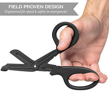 Load image into Gallery viewer, 7.5&quot; EMT Trauma Shears (Various Colors) - Heavy Duty Bandage Scissors, Military-Grade for Doctors, Nurse, Paramedic First Responder and First Aid Emergency Trauma Kits (Black Shears)
