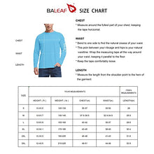 Load image into Gallery viewer, BALEAF Men's Long Sleeve UV Shirts Sun Protection UPF 50+ Shirt SPF Lightweight Quick Dry Rash Guard for Hiking Fishing Ocean Blue Size M
