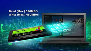 ADATA SU635 240GB 3D-NAND SATA 2.5 Inch Internal SSD with 2.5/3.5 inch SSD Bracket Bundle (ASU635SS-240GQ-R-TRAY)