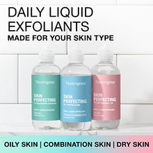 Load image into Gallery viewer, Neutrogena Skin Perfecting Daily Liquid Facial Exfoliant with 9% AHA/PHA Blend for Normal &amp; Combination Skin, Smoothing &amp; Brightening Leave-On Exfoliator, Oil- &amp; Fragrance-Free, 4 fl. oz
