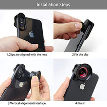 Load image into Gallery viewer, Phone Camera Lens Pro with Tripod - ANGFLY 4K HD 2 in 1 Aspherical Wide Angle Lens &amp; Super Macro Lens,Clip-On Cell Phone Camera Lenses Compatible with iPhone,Android,Samsung Mobile Phones and Tablets
