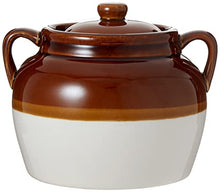 Load image into Gallery viewer, R&amp;M International Traditional Style 4.5-Quart Large Ceramic Bean Pot with Lid, Brown
