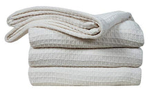 Load image into Gallery viewer, 100% Soft Premium Ringspun Cotton Thermal Blanket - Twin/Twin XL - Ivory - Snuggle in These Super Soft Cozy Cotton Blankets - Perfect for Layering Any Bed - Provides Comfort and Warmth for Years
