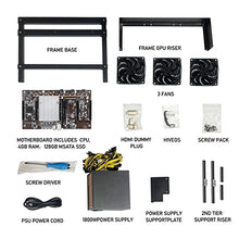 Load image into Gallery viewer, HUAXUCHENG BTC-X79-5 Card Mining Machine Motherboard, 5 PCI-E 3.0 Graphics Slot with 4GB ddr3 128GB MSATA, Support 3060 GPU Mining Rig

