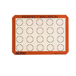 Silpat Perfect Macaron Non-Stick Silicone Baking Mat, 11-5/8" x 16-1/2", Orange