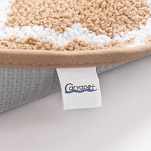 Load image into Gallery viewer, Carvapet 2 Pieces Microfiber Moroccan Trellis Non-Slip Soft Kitchen Mat Bath Rug Doormat Runner Carpet Set (17"x48"+17"x24", Beige)
