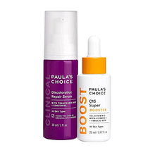 Load image into Gallery viewer, Paula's Choice CLINICAL Discoloration Repair Serum with Tranexamic Acid &amp; BOOST C15 Booster, Concentrated 15% Vitamin C Serum, Duo for Stubborn Dark Spots, Fragrance-free &amp; Paraben-Free, Set of 2
