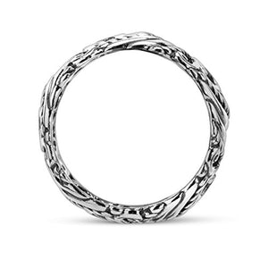 Carolyn Pollack Sterling Silver Open Scroll Work Band Ring Size 7