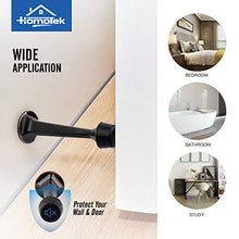 Load image into Gallery viewer, HOMOTEK 4 Pack Heavy Duty Solid Rigid Door Stop with Soft Rubber Tip, Zinc Die Cast Door Stopper Protect Wall &amp; Door, Oil Rubbed Bronze
