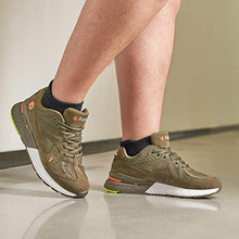 Load image into Gallery viewer, Extra Wide Women's Shoes Wide Width Sneakers for Walking with Wide Toe Box - Rebound Core (8 Wide, Army Green)
