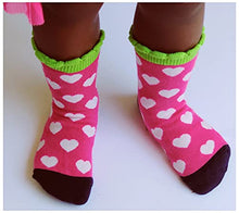 Load image into Gallery viewer, Jefferies Socks Little Girls Dots/Hearts/Stripes Fashion Crew Socks 6 Pairs Pack, Multi, Small
