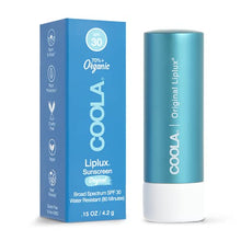 Load image into Gallery viewer, COOLA Organic Liplux Lip Balm and Sunscreen with SPF 30, Dermatologist Tested Lip Care for Daily Protection, Vegan and Gluten Free, 0.15 Oz
