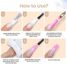 Load image into Gallery viewer, Beetles Nail Blooming Gel, 15ml Clear UV LED Blossom Gel Polish for Spreading Effect, Marble, Natural Stone, Watercolor, Floral Print Nail Art Design Manicure
