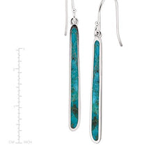 Load image into Gallery viewer, Silpada &#39;Turquoise Drop&#39; Compressed Turquoise Drop Earrings in Sterling Silver
