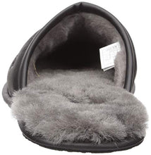 Load image into Gallery viewer, UGG Men's Scuff Slipper, Black Leather, 10
