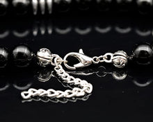 Load image into Gallery viewer, ElisaJewelryArt - Natural Emerald Crystal Pendant Black Onyx Stone Beaded Necklace Genuine Gemstone Unconditional Love Stone Clasp Closure Necklace Unisex Necklace (22.00, Dark Emerald)
