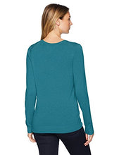 Load image into Gallery viewer, Amazon Essentials Women&#39;s Lightweight Long-Sleeve V-Neck Sweater, Teal Heather, Medium
