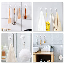 Load image into Gallery viewer, Wreath Hanger, RELBRO Clear Large Suction Cup Wreath Hooks Window Glass Door Heavy Duty Wreath Holder Reusable Suction Cups with Metal Long Hooks for Wreath Decor - 4 Packs
