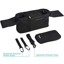 Load image into Gallery viewer, Universal Stroller Organizer with Insulated Cup Holder by Momcozy - Detachable Phone Bag &amp; Shoulder Strap, Fits for Stroller like Uppababy, Baby Jogger, Britax, Bugaboo, BOB, Umbrella and Pet Stroller
