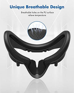 KIWI design VR Facial Interface Bracket with Anti-Leakage Nose Pad, 2 pcs PU Leather Anti-Dirt Sweat-Proof Foam Face Cover Pad for Valve Index Accessories