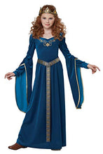 Load image into Gallery viewer, X-Large_TEAL_MEDIEVAL PRINCESS/CHILD
