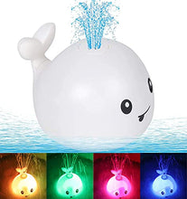 Load image into Gallery viewer, Leipal Baby Bath Toys for Kids Light Up Whale Bath Toys Sprinkler Bathtub Toys for Toddlers (White)
