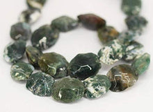 Load image into Gallery viewer, GemAbyss Beads Gemstone Natural Green Moss Agate Oval Rough Hammered Loose Craft Beads Strand 20 Inch Long 23mm 21mm Code-MVG-26199
