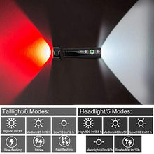 Load image into Gallery viewer, Te-Rich Ultra Bright Bike Lights Rechargeable 800 Lumens Headlight and Taillight Set, LED Bicycle Lights Front and Back, Quick Release Safety Lamp Cycling Accessories for Road/Mountain/City Bikes
