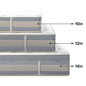 ZINUS 14 Inch Green Tea Cooling Swirl Memory Foam Hybrid Mattress / Pocket Innersprings for Motion Isolation / Edge Support, Queen