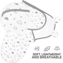 Load image into Gallery viewer, Swaddle Blanket, Baby Swaddle Wrap for Infant (0-3 Month), Adjustable Newborn Swaddle Set, 3-Pack Soft Organic Cotton, Grey
