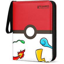 Load image into Gallery viewer, TCGAMES Card Binder for Pokemon Cards Binder 4-Pocket , 440 Pockets Trading Card Games Collection Binder with Sleeves
