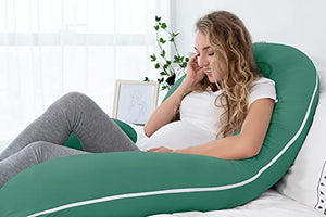 INSEN Pregnancy Pillow, C Shape Full Body Pillow and Maternity Support ( Organic Cotton Cover)- Support for Back, Hips, Legs, Belly for Pregnant Women