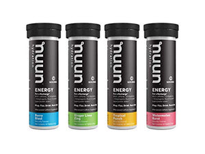Nuun Energy: Caffeine, B Vitamins, Ginseng, Electrolyte Drink Tablets, Mixed Flavors, 40 Count
