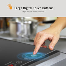 Load image into Gallery viewer, Portable Induction Cooktop, iSiLER 1800W Sensor Touch Electric Induction Cooker Cooktop with Kids Safety Lock, 18 Power 17 Temperature Setting Countertop Burner with Timer

