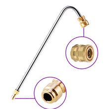 Load image into Gallery viewer, RIDGE WASHER Gutter Cleaner Attachment for Pressure Washer, 120 Degree, Extension Wand Angled for Gutter Cleaning with 5 Spray Nozzle Tips, 1/4 Inch Quick Connect, 13 Inch, 4000 PSI
