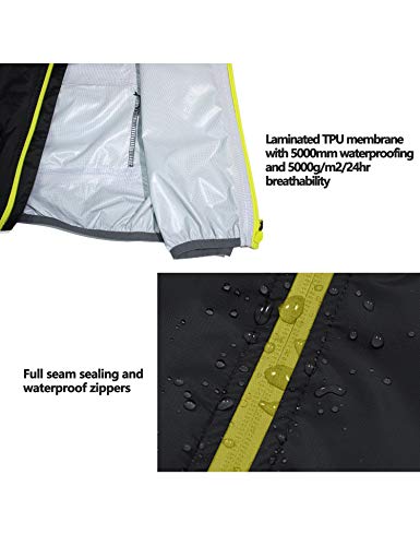 Load image into Gallery viewer, Little Donkey Andy Women's Waterproof Cycling Bike Jacket with Hood, Running Rain Jacket, Windbreaker, Ultralight Packable Black Size L