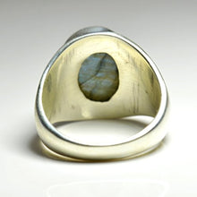 Load image into Gallery viewer, Choose Your Color Natural Gemstone Chakra Healing Ring Sterling Silver 5 Carat Handmade for Men Size 5-13
