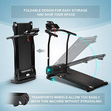 Load image into Gallery viewer, Smart 2HP Electric Folding Treadmill, 3 Levels Manual Incline Fitness Motorized Running Jogging Exercise Machine with W/PAD Holder, Hand Grip Pulse Sensor for Home Gym Cardio Workout Training Indoor
