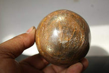 Load image into Gallery viewer, Crystal, 515G Natural Black Moonstone Crystal Polished Sphere Ball K12
