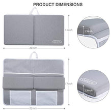 Load image into Gallery viewer, beiens Bath Kneeler and Elbow Rest Pad, 1.5&#39;&#39; Thick Quickly Dry Kneeling Pad and Elbow Support for Knee &amp; Arm Support Large Bathtub Kneeling Mat with Toy Organizer for Happy Baby Bathing Time (Grey)
