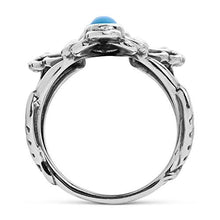 Load image into Gallery viewer, American West Sterling Silver Blue Turquoise Gemstone Naja Ring Size 8
